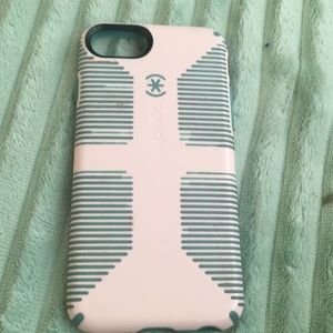 Blue and pink iPhone case